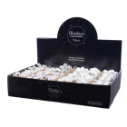 Üveggömb pick fehér-ezüst mix 2cm 10db-os