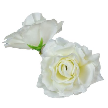 Nyílt rózsa virágfej D10cm cream 12db/csom