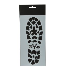 Stencil minta mikulás csizma 25x12,5cm 2db-os