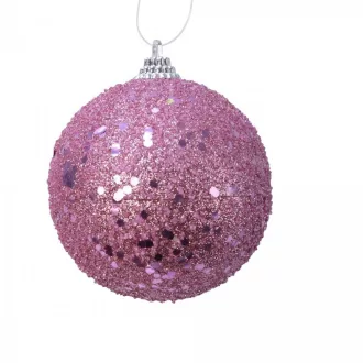Flitteres, gyöngyös habgömb rúzs pink 8cm