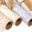 Virág mintás organza anyag  mix 28x300cm