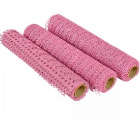 Glitteres hálós dekor anyag rózsaszín 28x200cm