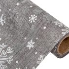 Hópihe mintás dekor anyag ezüst 28x150cm