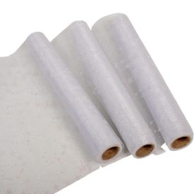 Glitteres organza tekercs irizáló fehér 30x500cm