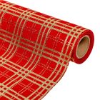 Dekor anyag piros-arany 28x270cm