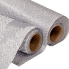 Dekor tekercs strasszal  ezüst-fehér 28x250cm