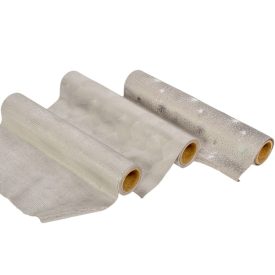 Mintás bársony tekercs ezüst 28x150cm 