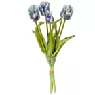 Papagáj tulipán köteg 5v. gumi kék M39cm 12db/#