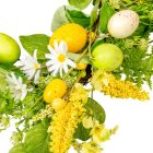 Húsvéti tojásos, virágos koszorú D50cm