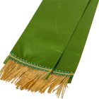 Koszorú szalag 7x200cm mohazöld-arany 2db/csom (db ár)