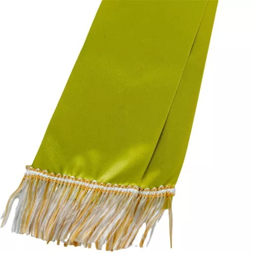 Koszorú szalag 7x200cm kekizöld-arany 2db/csom (db ár)