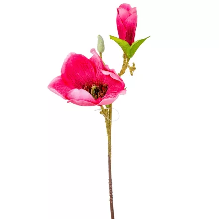 Magnólia ág sötétrózsaszín M36cm 12db/#