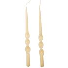 Lakkozott rövid alfa csavart gyertya ecru 235x12mm 8db/csom (db ár)