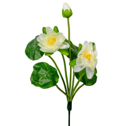 Tavirózsa csokor fehér 3v. M37cm 48db/#