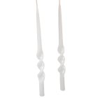 Lakkozott rövid alfa csavart gyertya fehér 235x12mm 8db/csom (db ár)