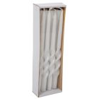 Lakkozott rövid alfa csavart gyertya fehér 235x12mm 8db/csom (db ár)