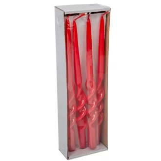   Lakkozott rövid alfa csavart gyertya piros 235x12mm 8db/csom (db ár)