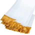 Koszorú szalag 9x200cm fehér-arany 10db/csom (db ár)