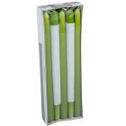 Lakkozott szálas gyertya 290x22mm oliva zöld 10db/csom (db ár)