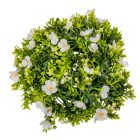Koszorú apró fehér virágokkal D25cm 6db/#