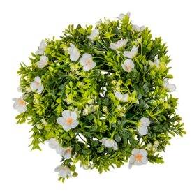 Koszorú apró fehér virágokkal D25cm 6db/#