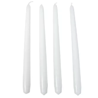 Lakkozott szálas gyertya 290x22mm fehér 10db/csom (db ár)