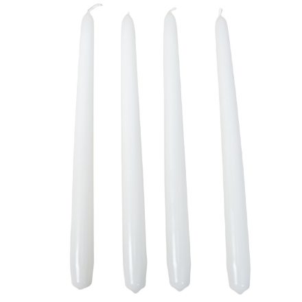 Lakkozott szálas gyertya 290x22mm fehér 10db/csom (db ár)