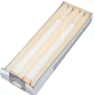 Lakkozott szálas gyertya 290x22mm ecru 10db/csom (db ár)