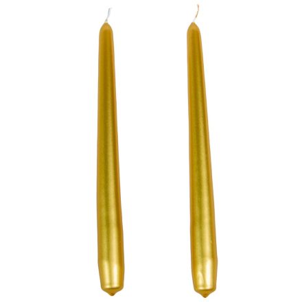 Metál  szálas gyertya 240x22mm arany 10db/csom (db ár)