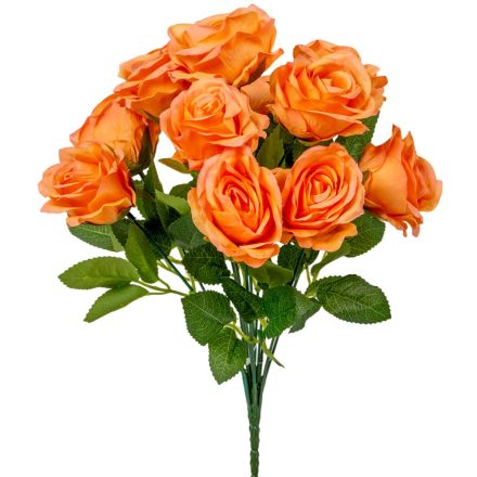 Rózsa csokor 12v. narancssárga M36cm 30db/#