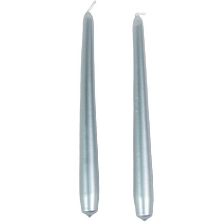 Metál  szálas gyertya 240x22mm ezüst 10db/csom (db ár)