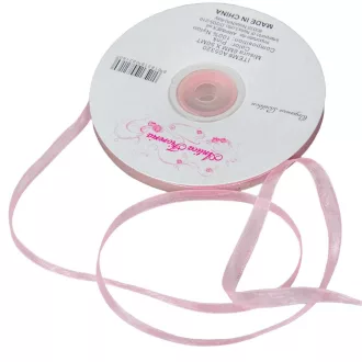 Organza szalag Pink 6mmx50m