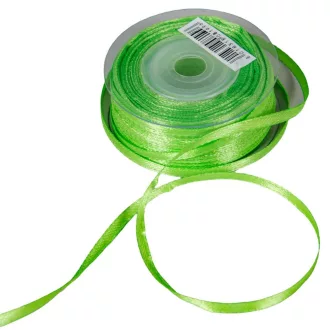 Szatén szalag két oldalas  Apple Green 3mmx50m
