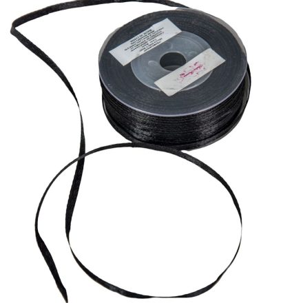 Szatén szalag Black 3mmx50m