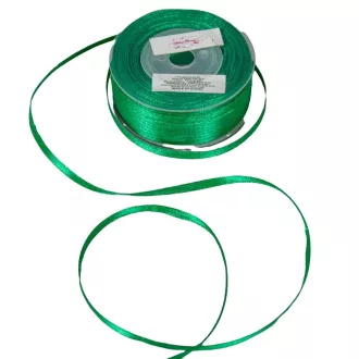 Szatén szalag két oldalas  Dark Green 3mmx50m