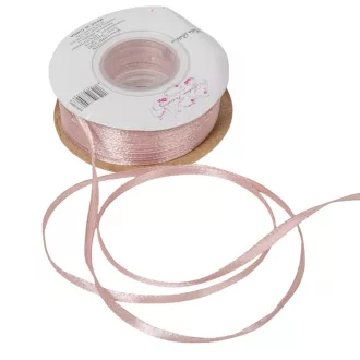Szatén szalag két oldalas  Dusty pink 3mmx50m