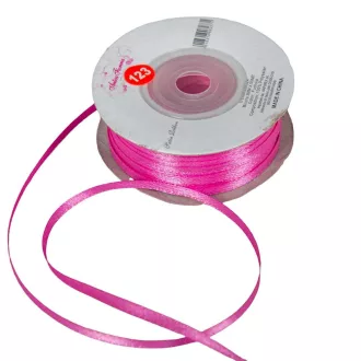 Szatén szalag két oldalas  Fuchsia 3mmx50m