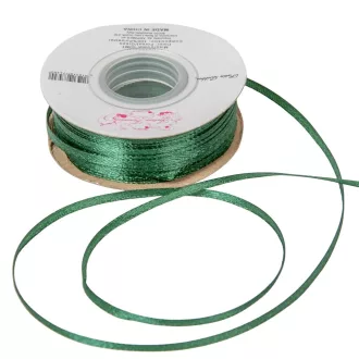 Szatén szalag két oldalas  Forest Green 3mmx50m