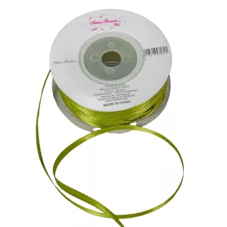 Szatén szalag két oldalas  Green 3mmx50m