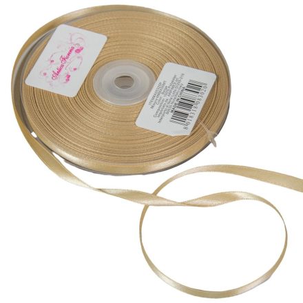 Szatén szalag Beige 6mmx50m 