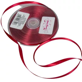 Szatén szalag két oldalas Burgundy 6mmx50m 