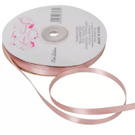 Szatén szalag két oldalas Dusty pink 6mmx50m
