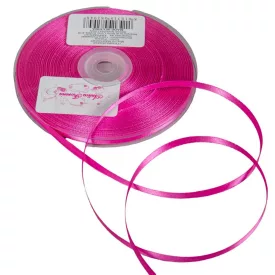 Szatén szalag két oldalas Fucsia 6mmx50m 