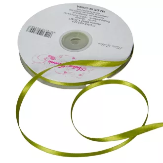Szatén szalag két oldalas Green 6mmx50m