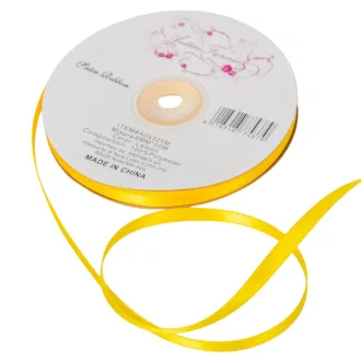 Szatén szalag két oldalas Lemon 6mmx50m