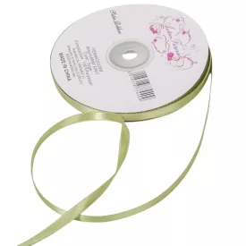 Szatén szalag két oldalas Sage green  6mmx50m