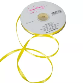 Szatén szalag két oldalas Yellow 6mmx50m
