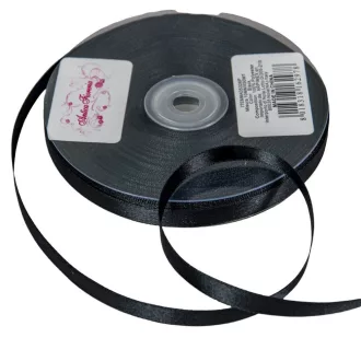 Szatén szalag két oldalas Black 10mmx50m 