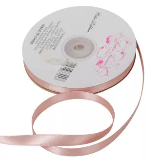 Szatén szalag két oldalas Dusty pink 10mmx50m