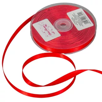 Szatén szalag két oldalas Red 10mmx50m 